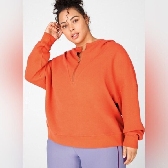 Fabletics - Women's Lizzie Half-Zip Hoodie - Burnt Sedona. Size: XXL. NWT (1628) - Picture 6 of 10